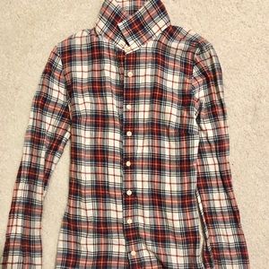 J. Crew red button down flannel